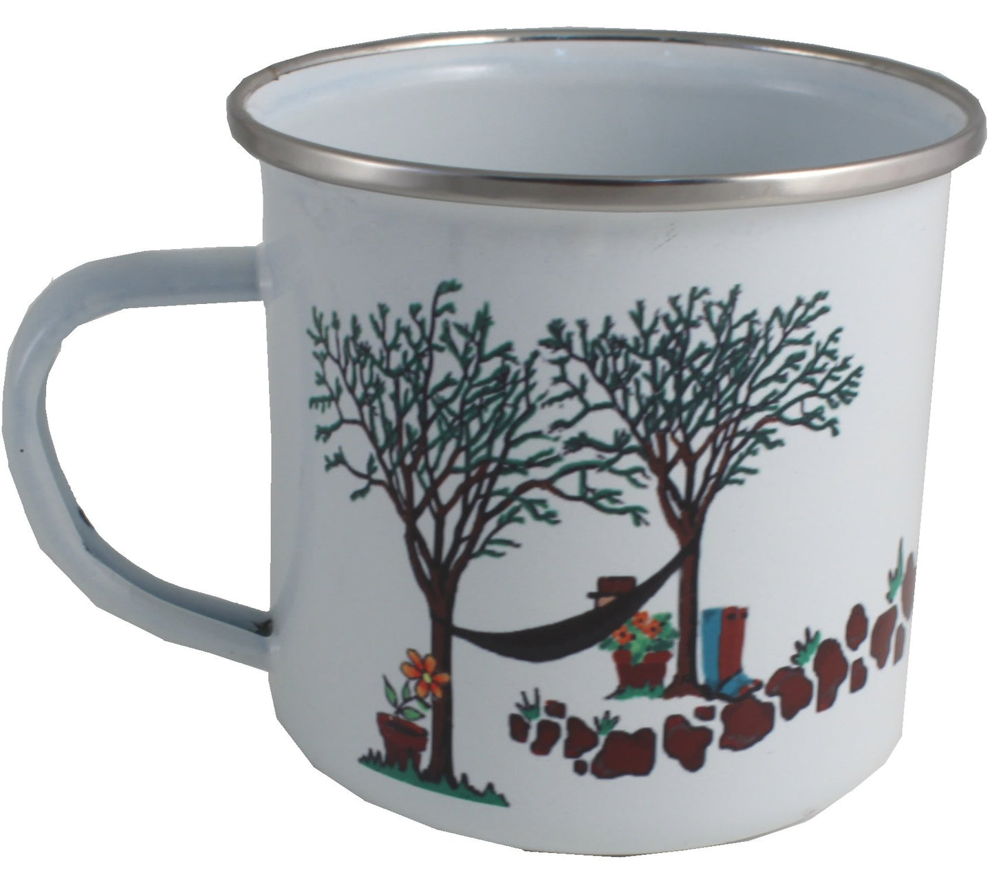Gartenarbeit Emaille Becher - :Gardening Enamel Mug