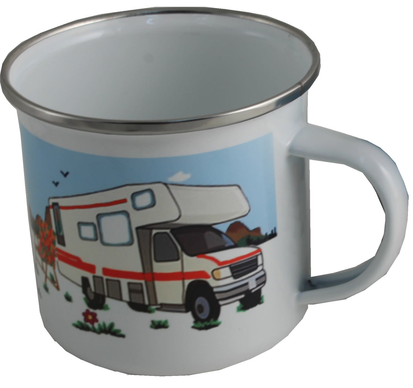Wohnmobil Emaille Becher - :Motor Home Enamel Mug