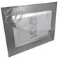 Engagement Gift Photo Frame Landscape: Pearl with Crystals