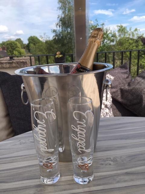Engagement Champagne Flutes