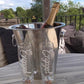 Personalised Gift Engagement Champagne Flute: X2 Pearl with Crystals