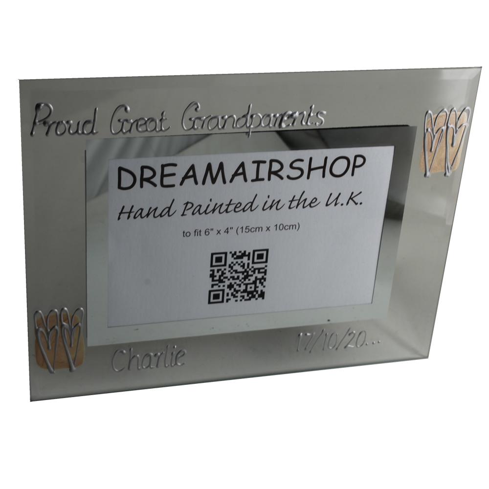 Personalised Proud Great Grandparents Frame: (L)(coff/silv)