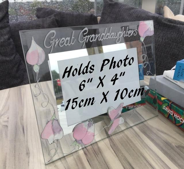Great Granddaughters Gift Photo Frame: Landscape (Sweet Pea)