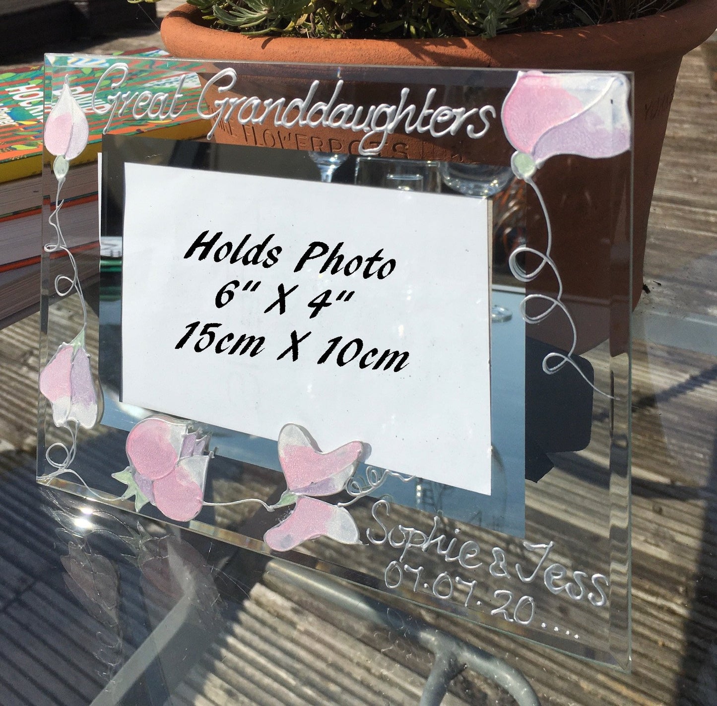 Great Granddaughters Gift Photo Frame: Landscape (Sweet Pea)