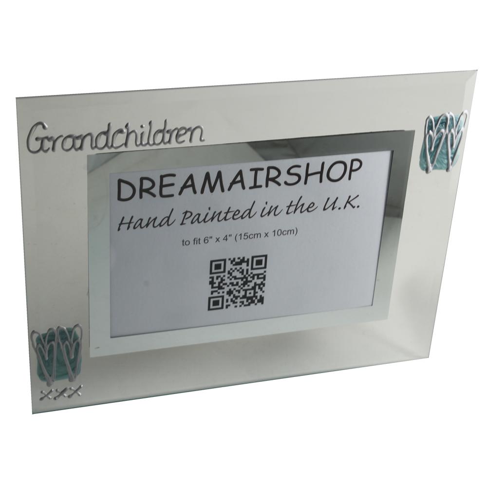 Grandchildren Gift Photo Frame Land (Turquoise/Hearts)