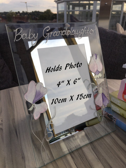 Baby Granddaughter Gift Picture Frame Portrait: (Sweet Pea)