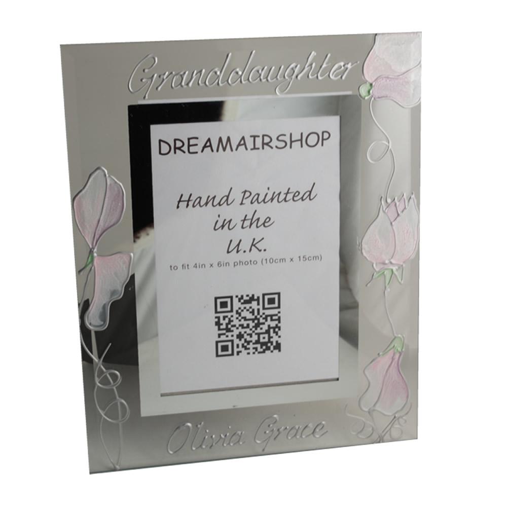 Personalised Granddaughter Gift Photo Frame Portrait (Sweet Pea)