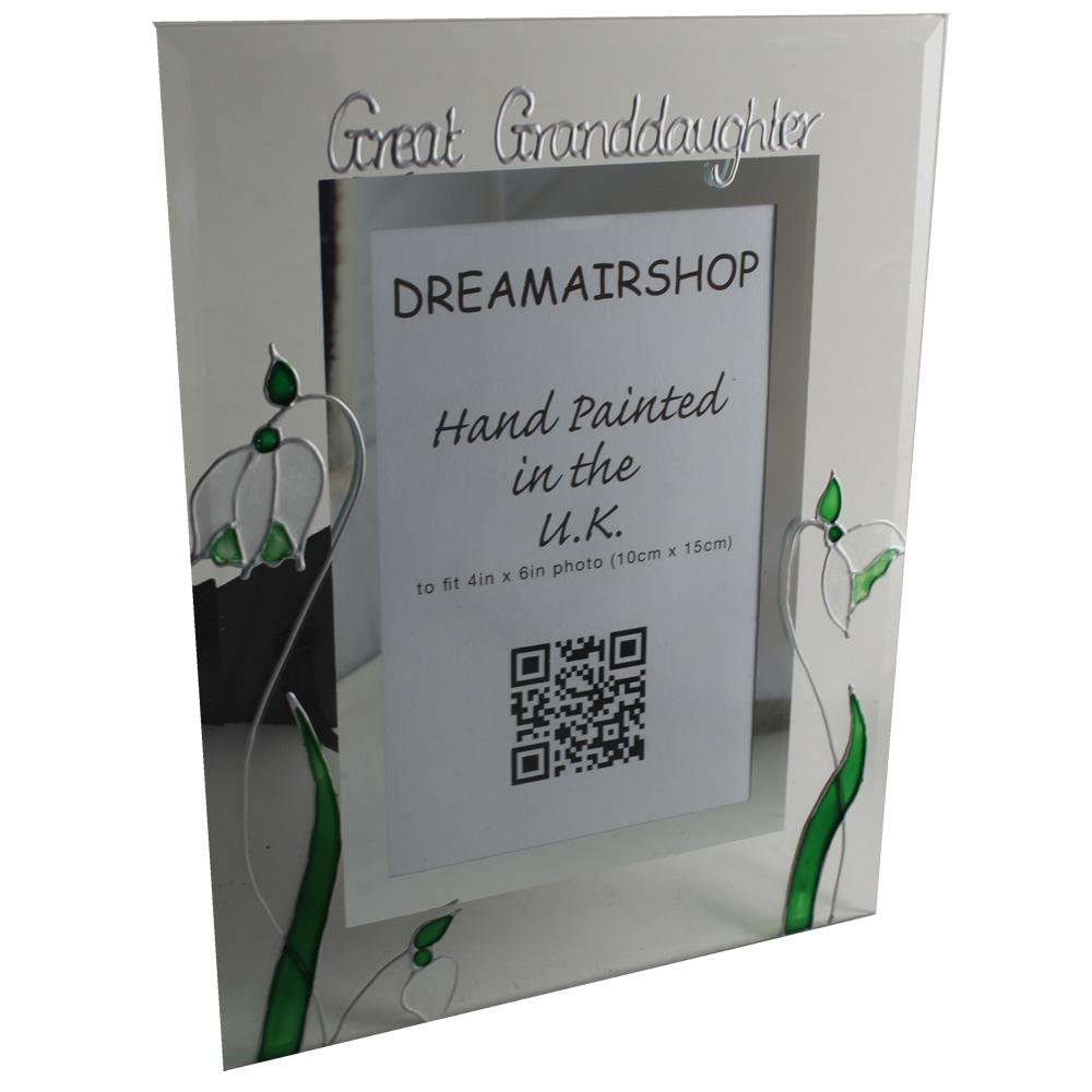 Great Granddaughter Gift Picture Photo Frame: Portrait (Snowdrop)