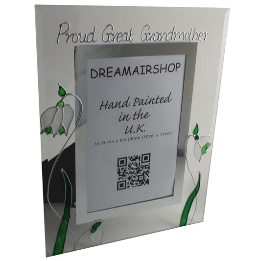 Proud Great Grandmother Photo Frame: Portrait (Snowdrop)