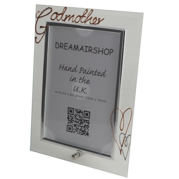 Godmother Design Gift Photo Frame: Portrait with Crystals (Copper)