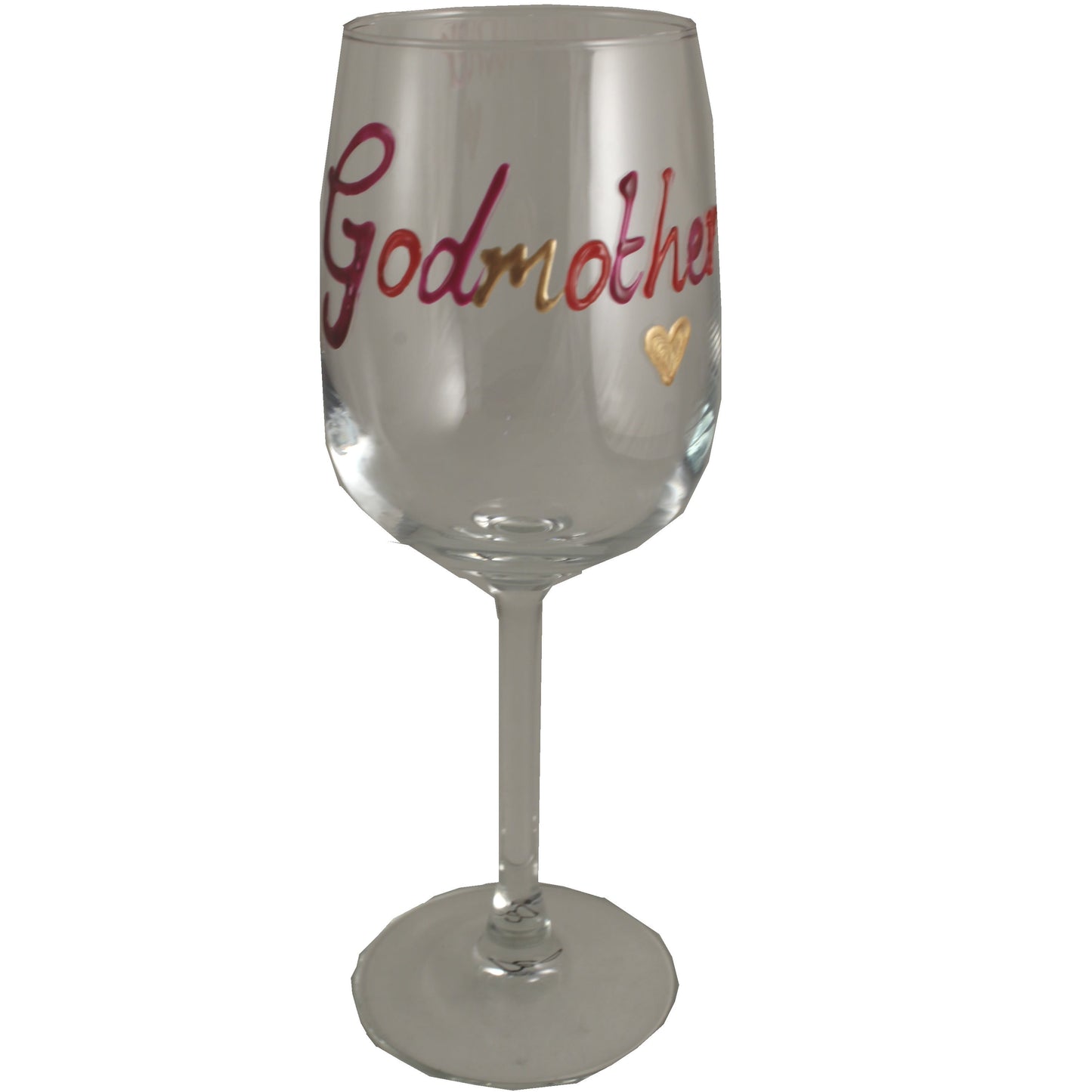 Personalised Wording Gift Wine Glass: (Mutlicoloured)