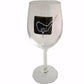 Golf Gift Wine Glass (Grey Sq)