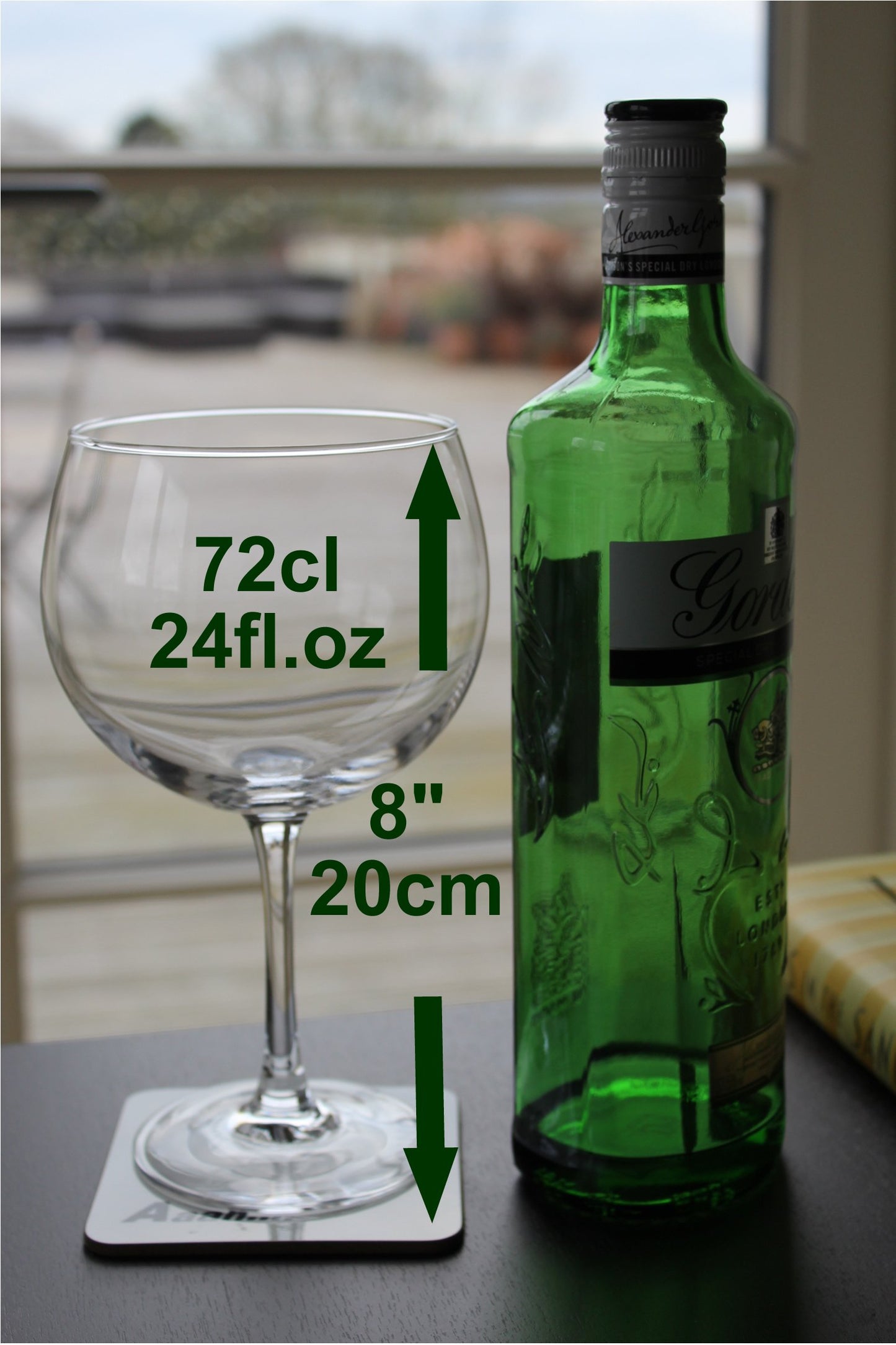 Personalised Gin and Tonic Glass: (Thin) Copper with crystals