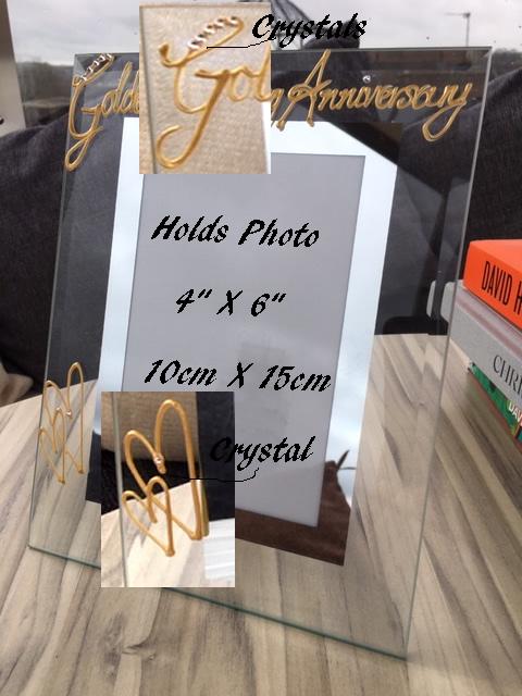 Golden (50th) Wedding Anniversary Gift : Photo Frame Port (Milestone)