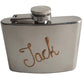 Personalised Gift Chrome Hip Flask: (Copper)