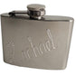 Personalised Gift Chrome Hip Flask: with Crystals (Pearl)