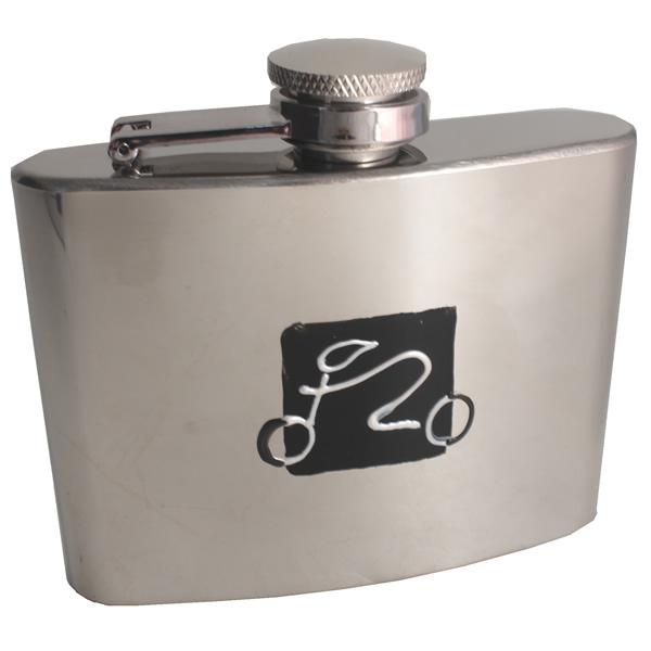 Cycling Gift Chrome Hip Flask: