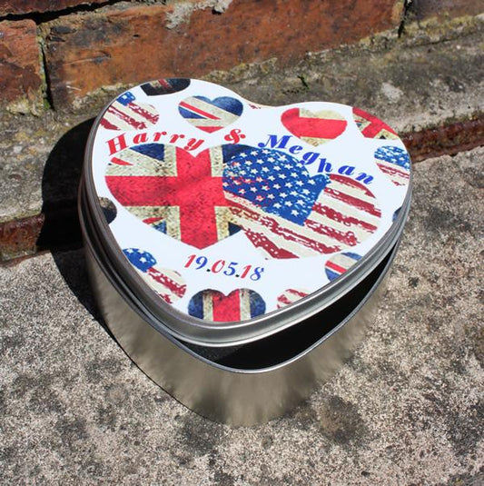 Royal Wedding Heart Shaped Tin: (Harry & Meghan)
