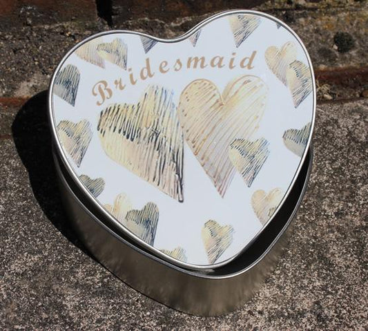 BRIDESMAID HEART TIN