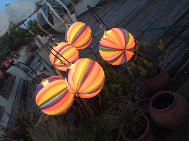 Garden Gift Paper Moon Lanterns: (Rainbow) 10 Pack