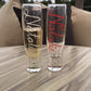 Personalised Gift Champagne Flute Glass: with Crystals (Pearl)