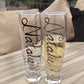 Personalised Gift Champagne Flute Glass: with Crystals (Black)