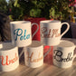 Personalised Gift China Tea/Coffee Mug: with crystals (Orange) Fine Bone China
