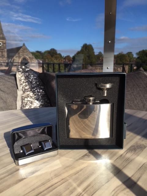 Cycling Gift Chrome Hip Flask: