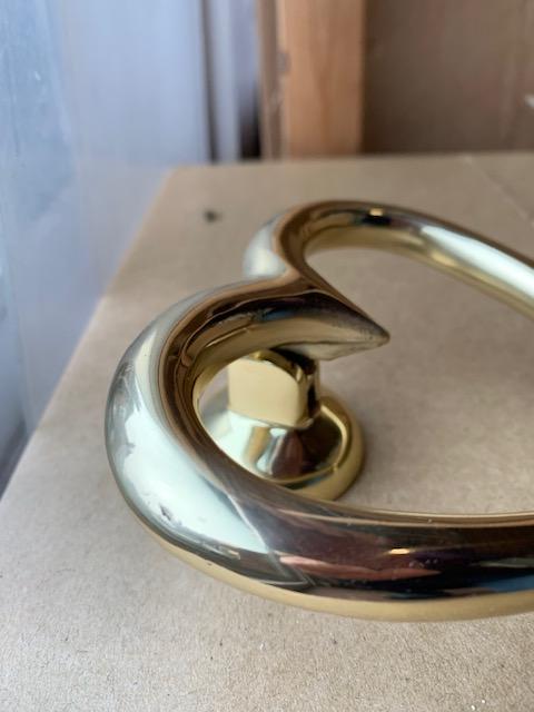 Heart Door Knocker Brass SECONDS