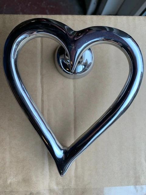Heart Door Knocker Chrome SECONDS