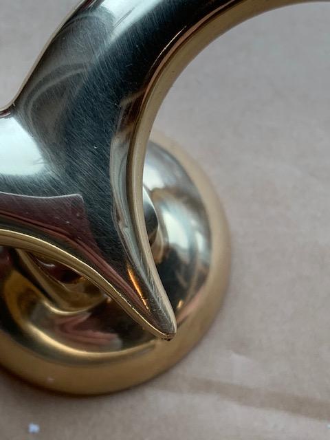 Heart Door Knocker Brass SECONDS