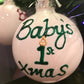 Personalised Baby's First Xmas Bauble: Green