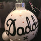 Personalised Name Xmas Bauble: Silver