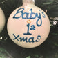 Personalised Baby's First Xmas Bauble: Turquoise