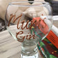 Personalised Gin and Tonic Glass: with Crystals (Copper)