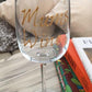 Personalised Wording Gift Wine Glass: with Crystals (Gold)