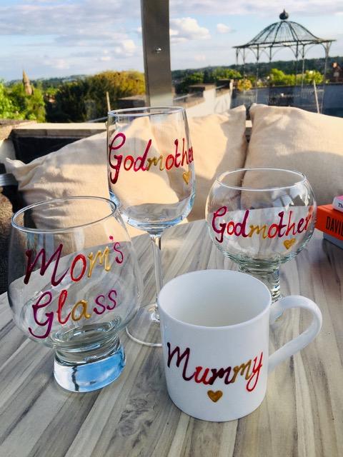 Personalised Wording Gift Wine Glass: (Mutlicoloured)