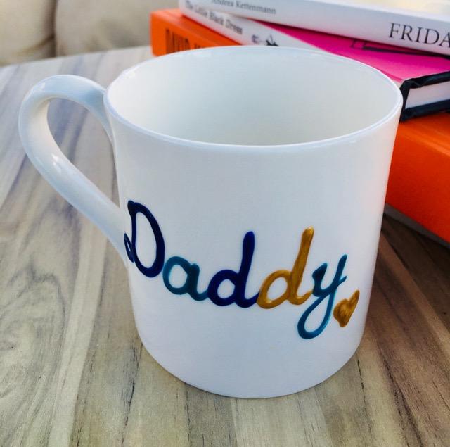 Daddy Fine Bone China Mug: (Multi Colour)