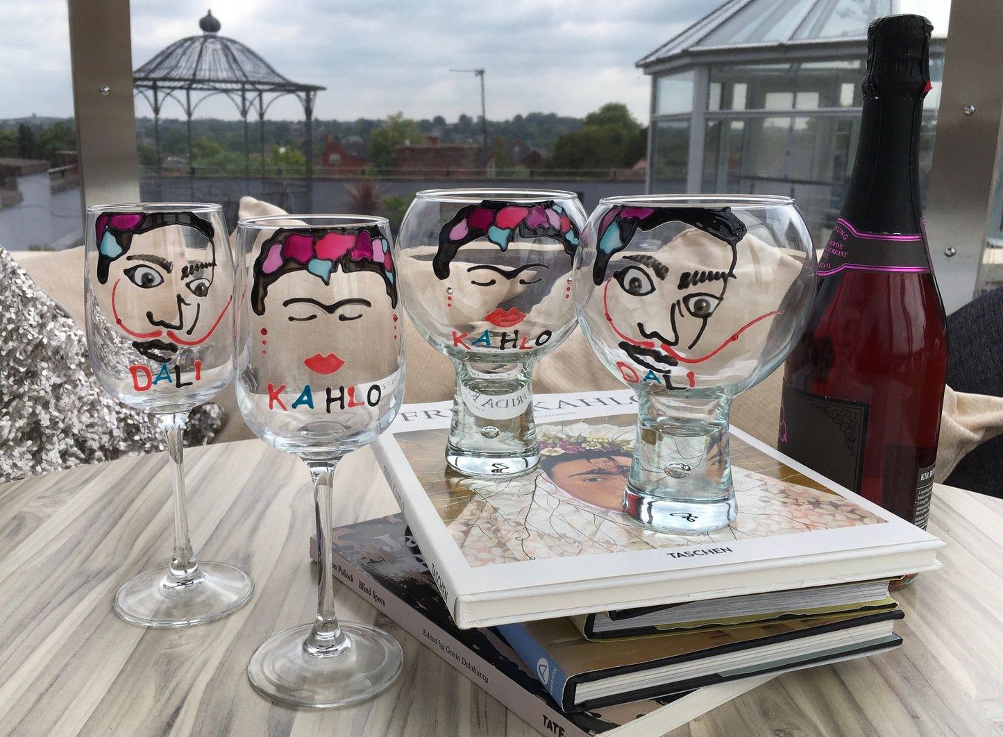 Salvador Dali Luxury Wine Glass: with Crystals
