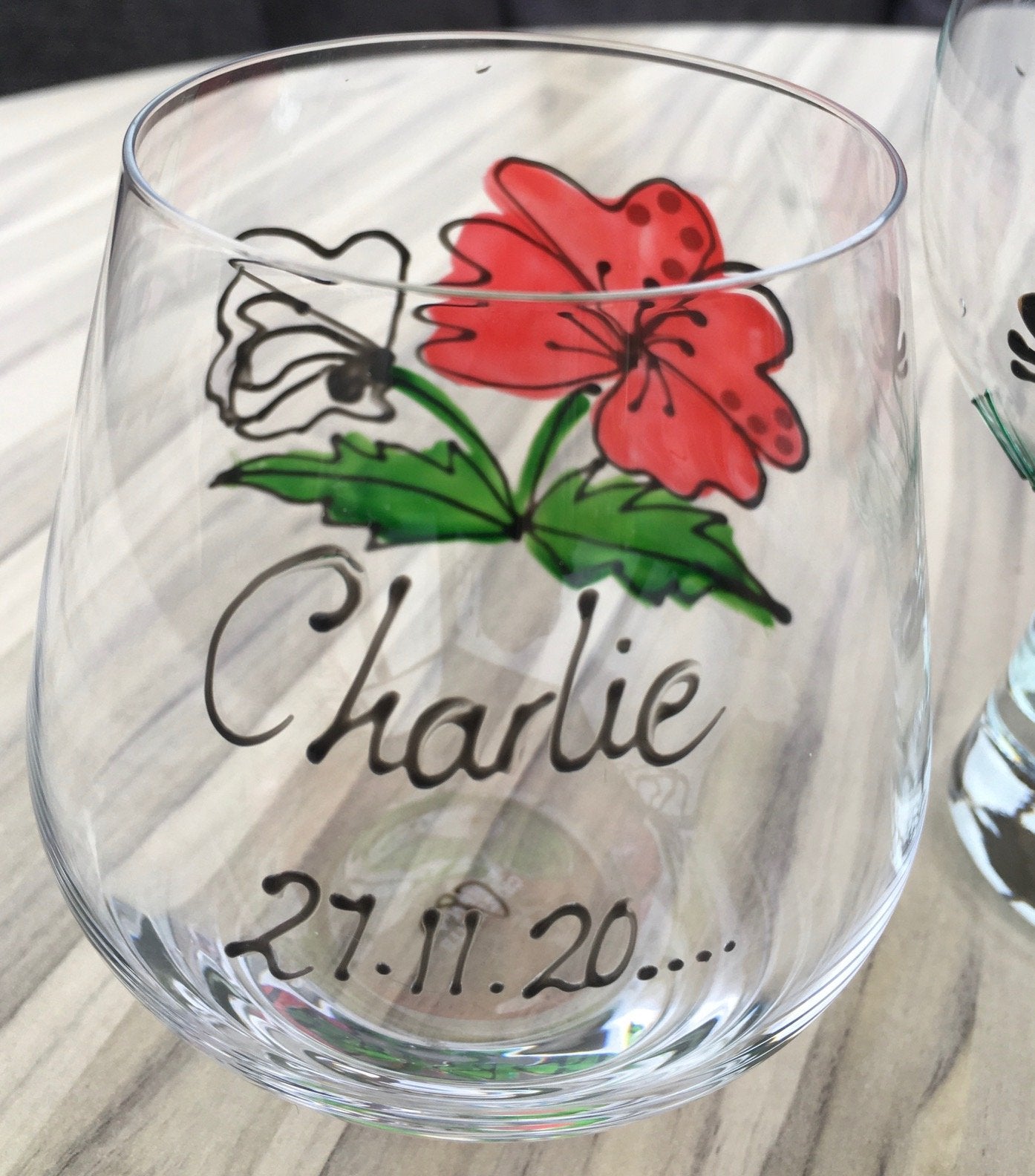 Poppy Stemless Wine Glass