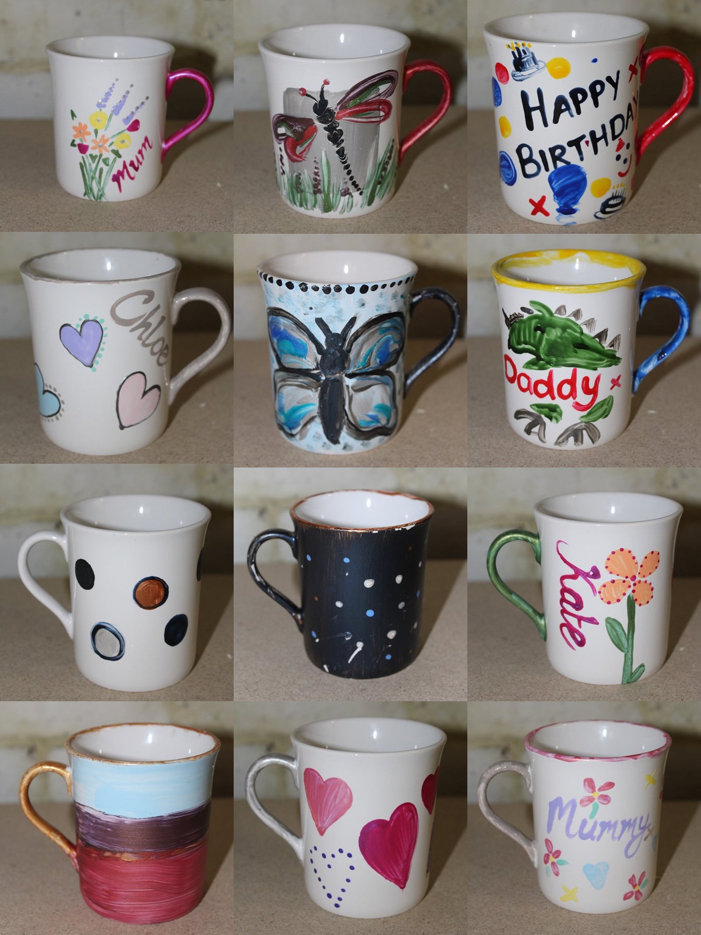 Paint Your Own Gift Mug: with Gift Tag (1 mug brights)