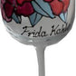 Frida Kahlo Luxury Wine Glass: with Crystals (Flower)