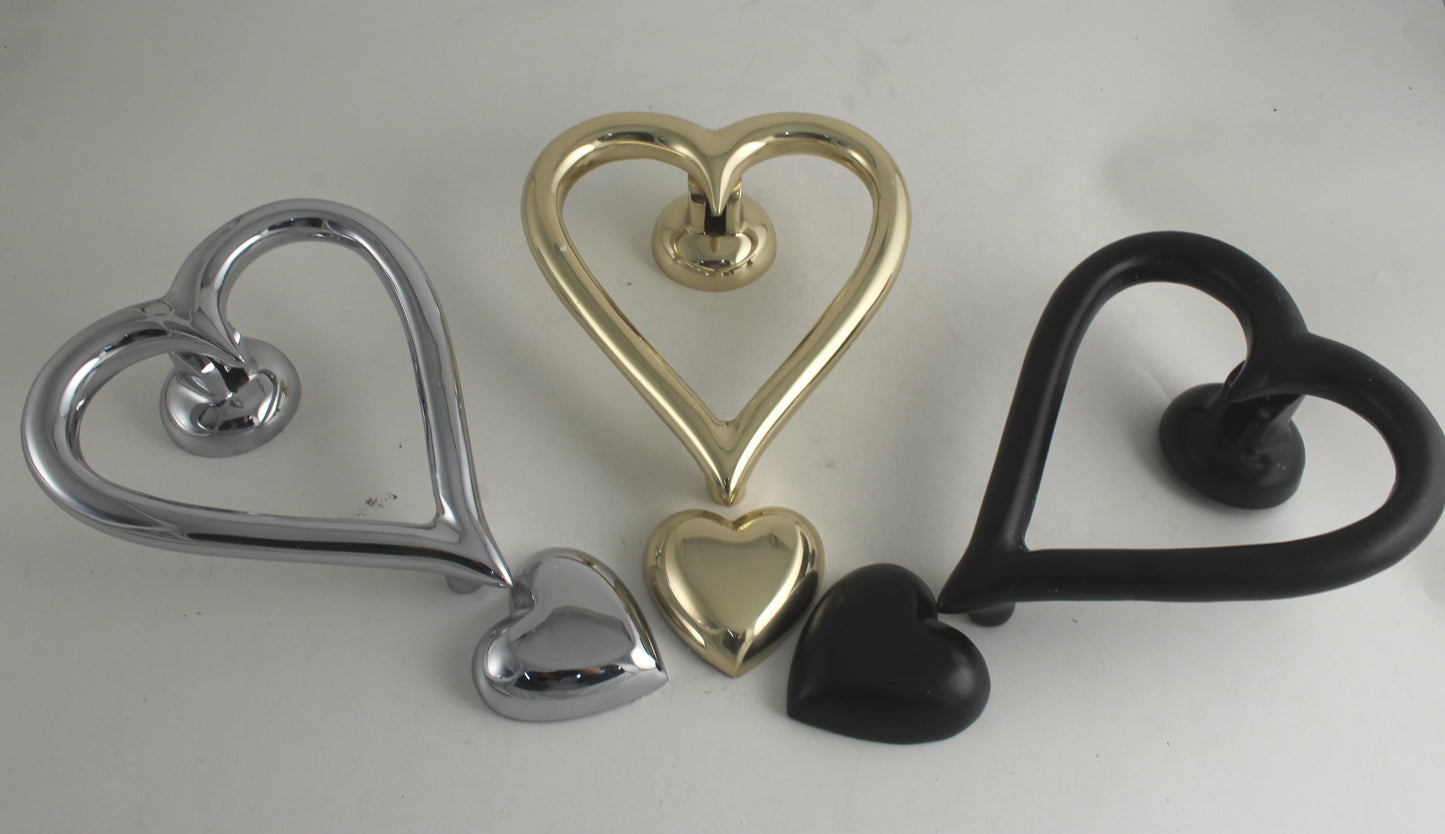 Heart Shaped Door Knocker (Black):