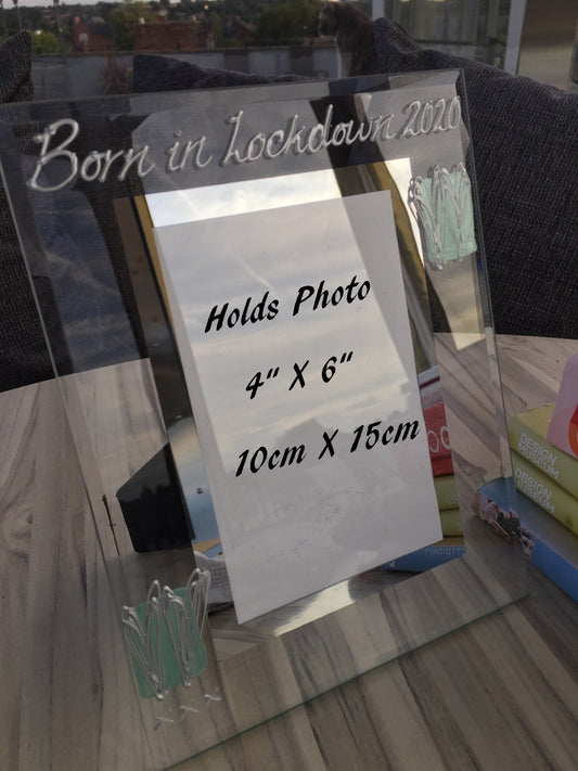 Born In Lockdown 2020 Portrait Photo Frame (Hearts)