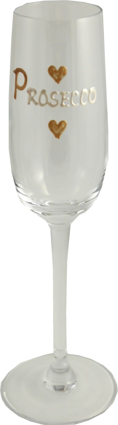 Love Prosecco Gift Champagne Glass: (gold heart)