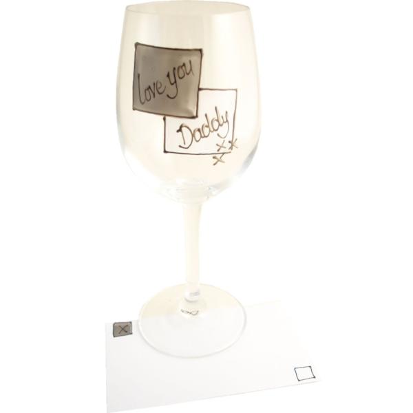 Love You Daddy Wine Glass