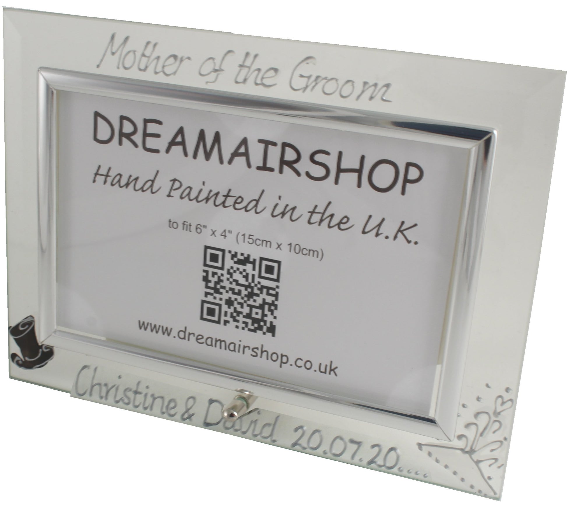 Personalised Mother of the Groom Photo Frame Land (Hat & Tiara)