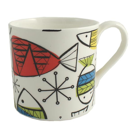 Funky Fish China Mug (White)
