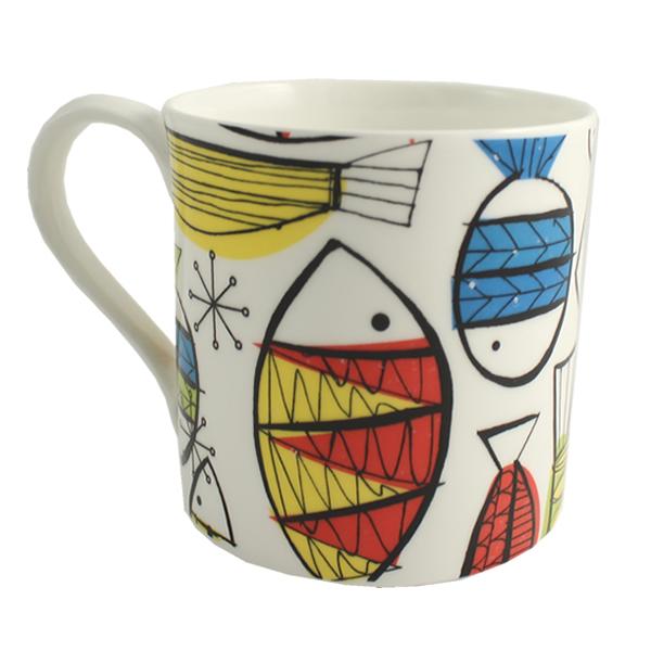 Funky Fish China Mug (White)
