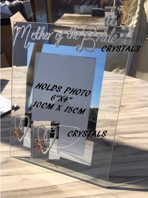 Mother of the Bride Frame: Portrait (Silver) with Crystals
